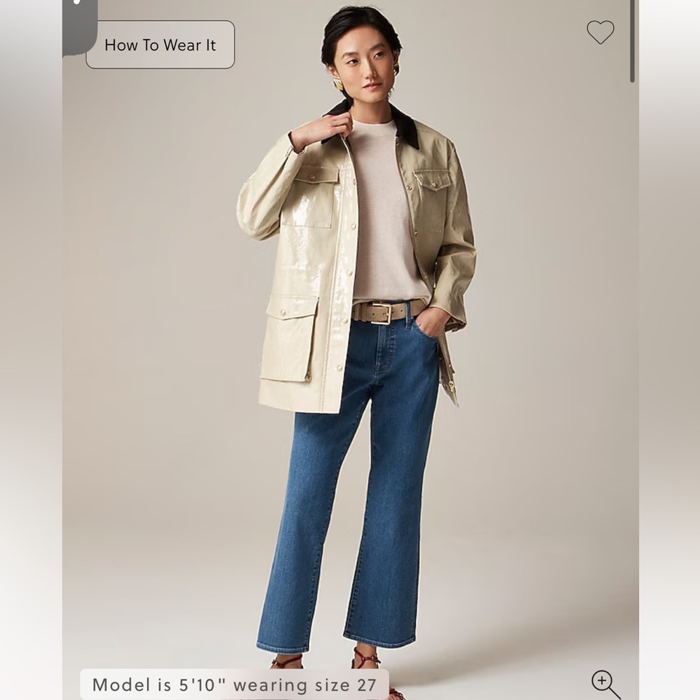 Jcrew Mid-rise Tall kickout jean Elaine Wash